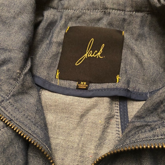 Faux Denim Layered Jacket - Picture 4 of 5